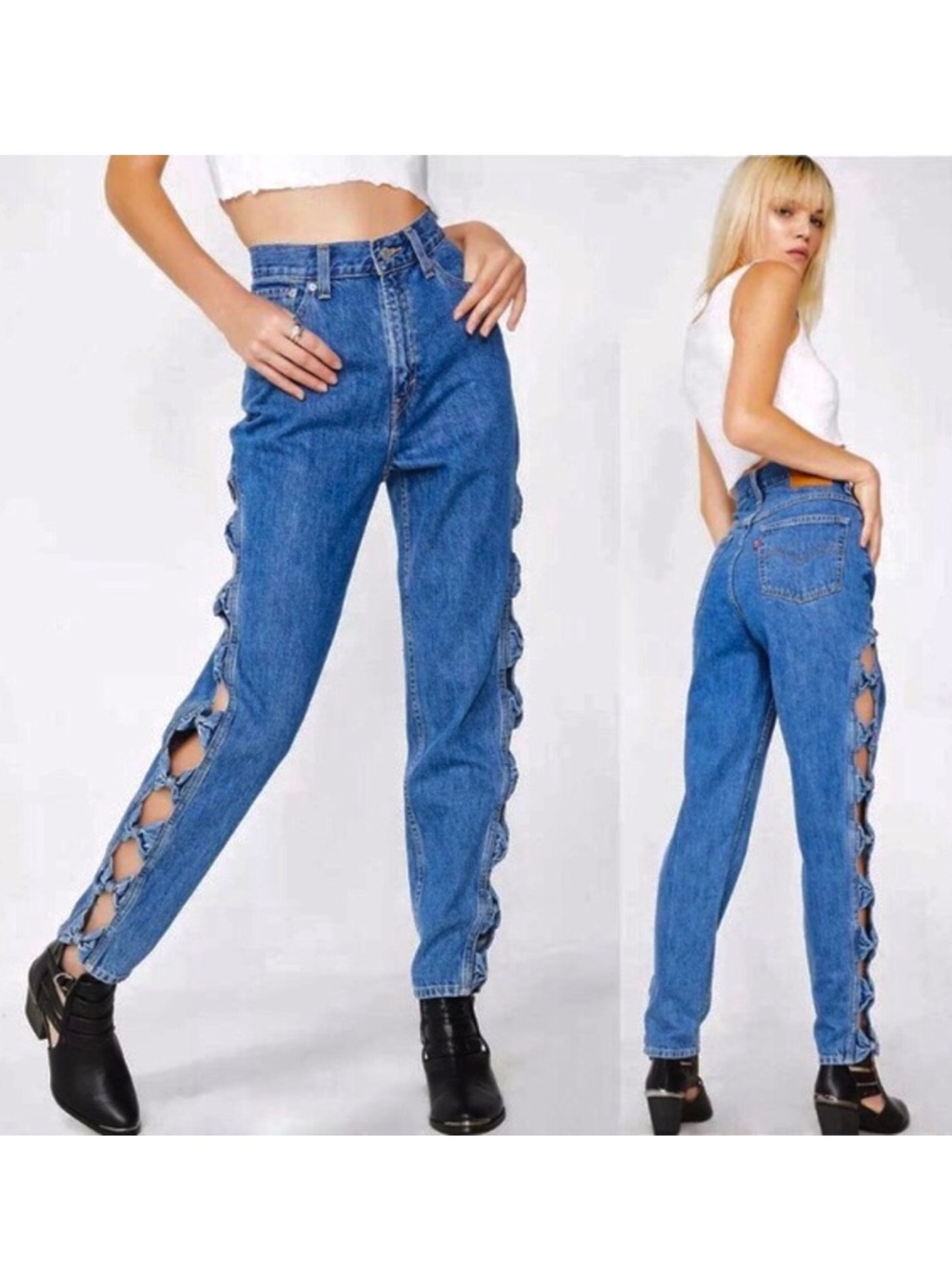 Levi’s Mom Jeans With Cut Outs